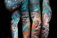 Erics Dragon Koi And Koi Fish Sleeve Tattoo On Behance regarding proportions 1200 X 1200