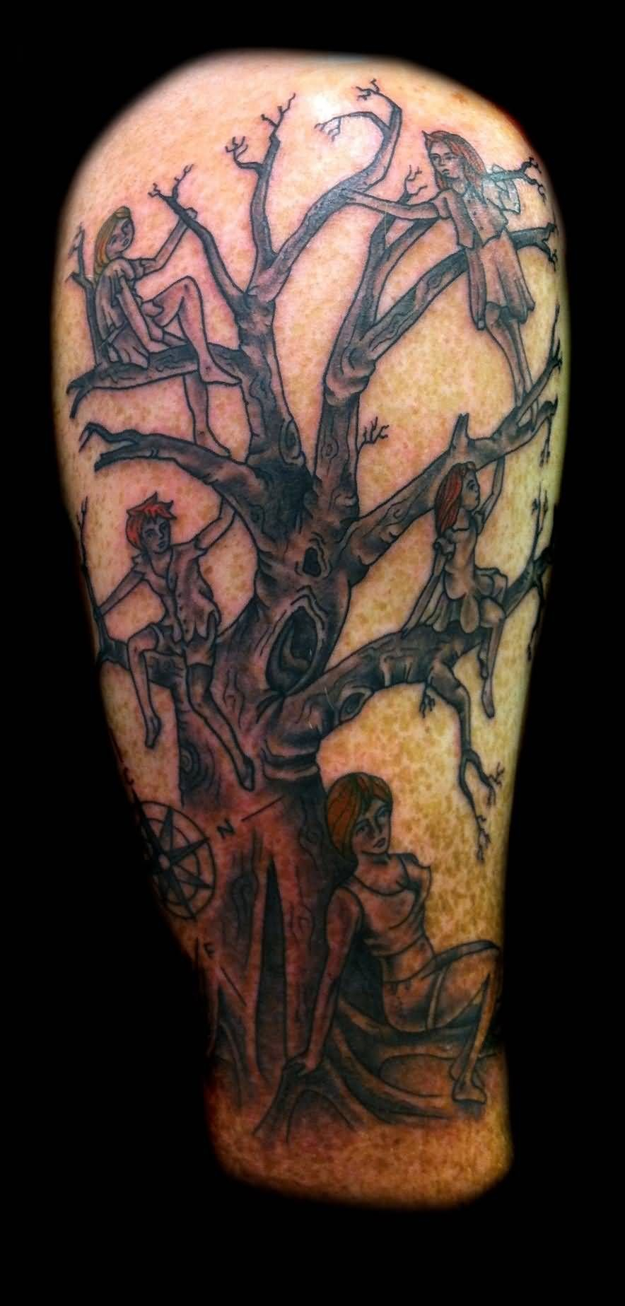 Family Tree Half Sleeve Tattoos Half Sleeve Tattoo Beautiful Tree within dimensions 884 X 1847