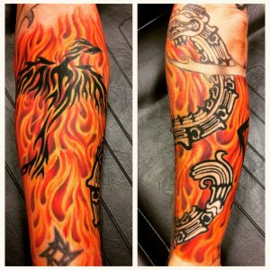 Fire Phoenix Tattoo Sleeve Inkcaptain On Deviantart pertaining to proportions 1024 X 1024