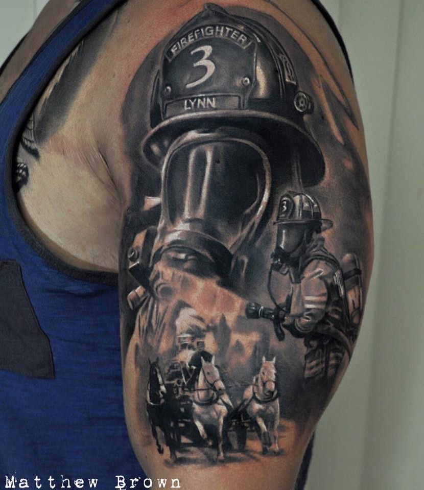 Firefighter Tattoo Httptattooideas247firefighter Retro intended for measurements 830 X 959