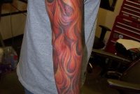 Flame Tattoo On Full Sleeve Tattoo Designs Tattoo Pictures throughout measurements 768 X 1024