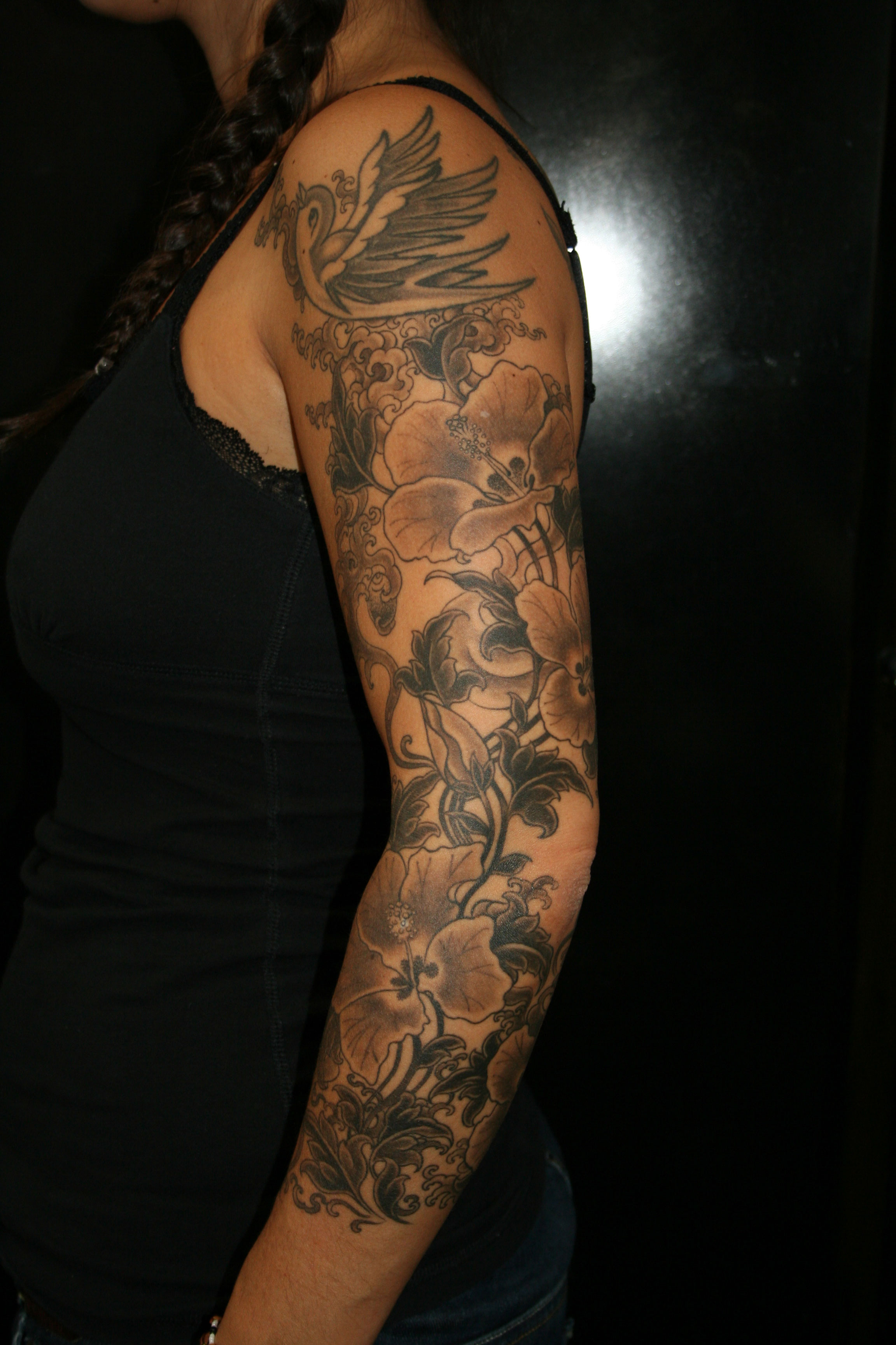 Floral Full Sleeve Tattoo Cool Tattoos Bonbaden within proportions 2304 X 3456