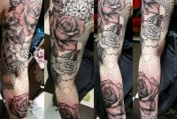 Flower Sleeve Tattoos Black And White Flower Sleeve Tattoos Black with regard to proportions 1024 X 1024