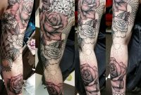 Flower Sleeve Tattoos Black And White Flower Sleeve Tattoos Black within size 1024 X 1024