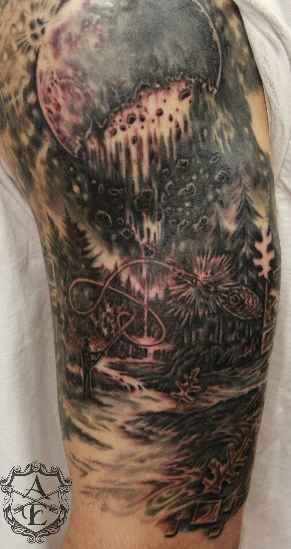 Fly Fishing Tattoo Done Sean Ambrose Seanspoison Tattoo regarding dimensions 1024 X 1928