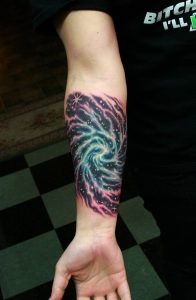 Forearm Lower Sleeve Space Universe Galaxy Spiral Tattoo Golfian within size 798 X 1220