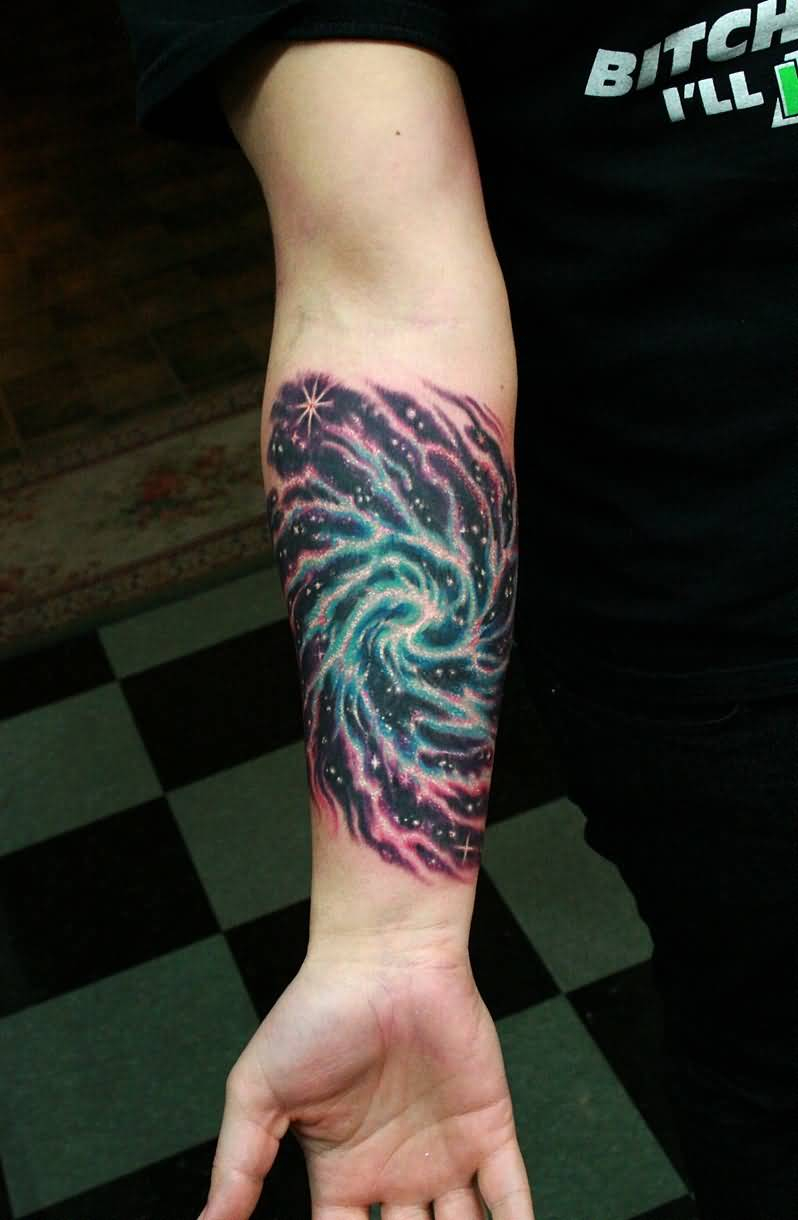 Forearm Lower Sleeve Space Universe Galaxy Spiral Tattoo Golfian within size 798 X 1220