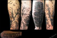 Forearm Tree And Bird Silhouette Half Sleeve Cover Up Tattoo throughout size 2832 X 2128