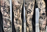 Forest Sleeve Tattoo Justyna Kurzelowska Dark Rose Tattoo in dimensions 1679 X 1935