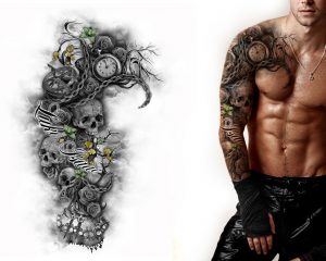 Full Sleeve And Chest Design Custom Tattoo Designs pertaining to size 1550 X 1240