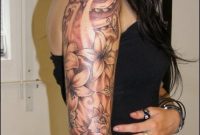 Full Sleeve Flowers Tattoos For Girls Tattoo Ideas throughout proportions 1500 X 1500