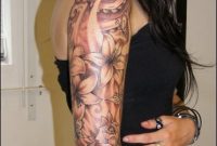 Full Sleeve Flowers Tattoos For Girls Tattoo Ideas with regard to measurements 1500 X 1500