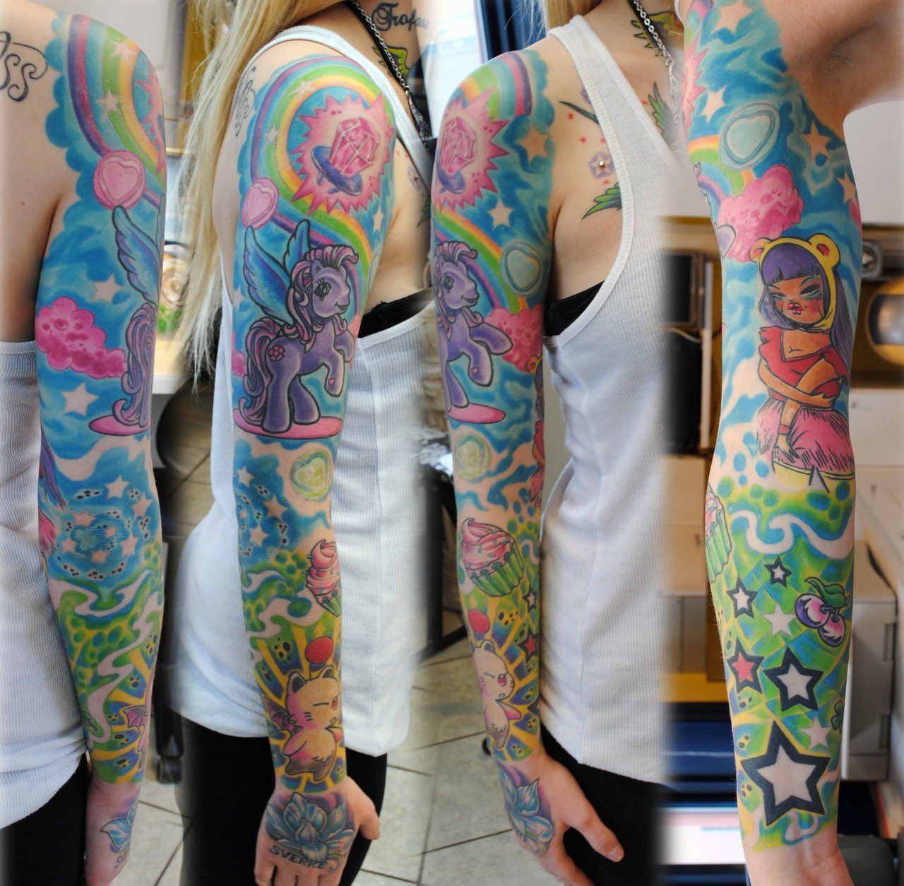 Full Sleeve In Colors Girl Gettattoo On Deviantart inside size 1280 X 1254