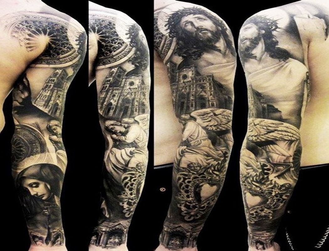 Full Sleeve Religious Tattoo Designs 20 Full Sleeve Tattoos Design with regard to sizing 1050 X 800