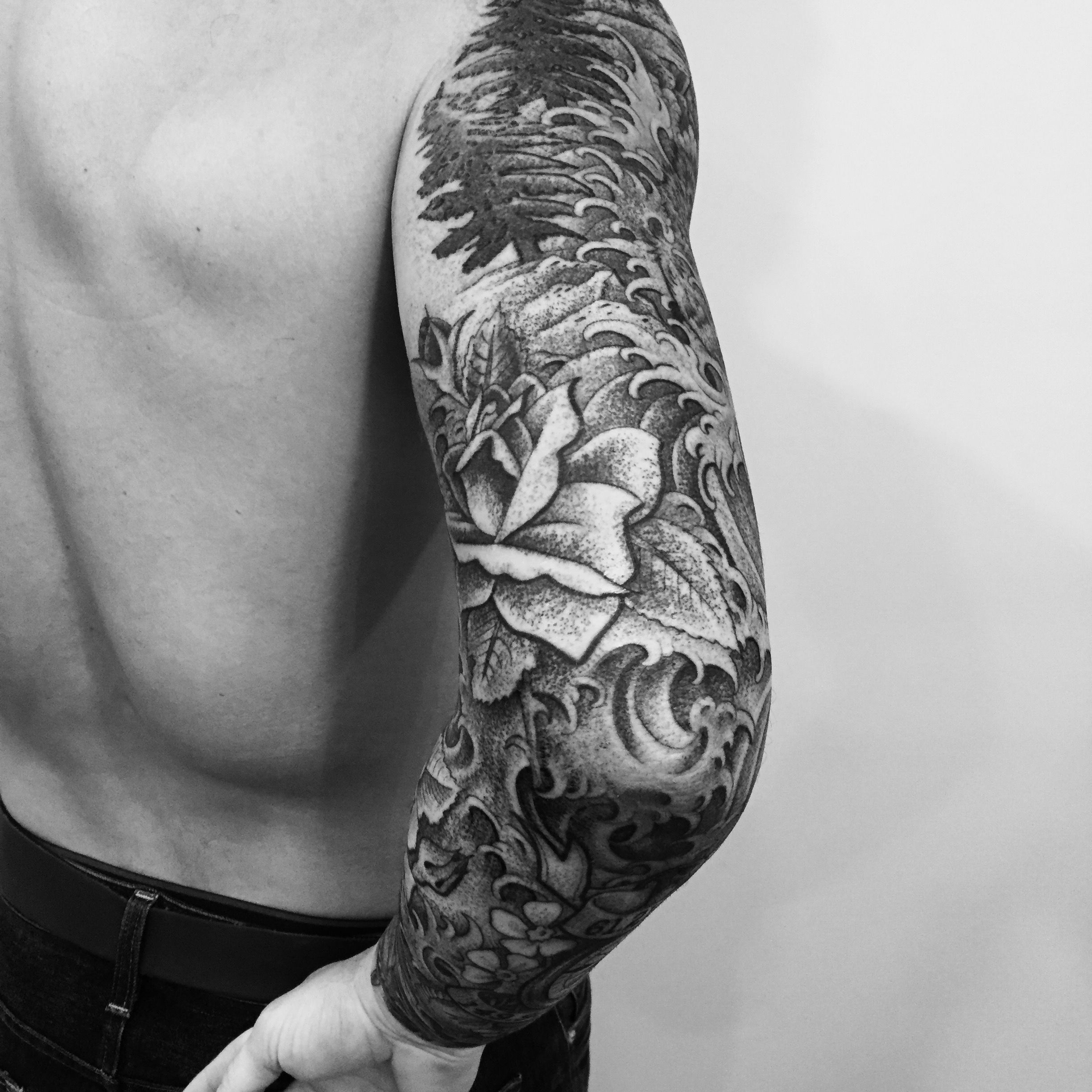 Full Sleeve Tattooed Celebrity Tattoo Artist Luke Wessman On Nhl throughout size 2448 X 2448