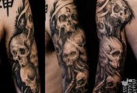 Full Sleeve Tattoos Skulls Tattoo Sleeve Masshi128 On regarding measurements 1011 X 790