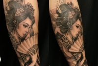 Geisha Half Sleeve In Progress Chronicink Asiantattoo Asianink for measurements 1080 X 1080