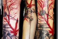 Geometric Abstract Tattoo Red And Black Sleeve Tattoomagz with regard to dimensions 900 X 1274