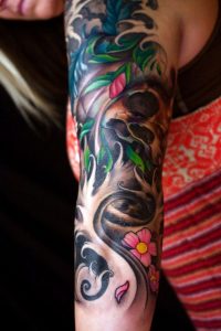 Girl Arm Sleeve Tattoo Designs Cool Tattoos Bonbaden within dimensions 998 X 1500