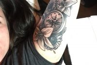 Girls With Tattoos Inner Arm Piece Compass With Lilies And in dimensions 960 X 1280