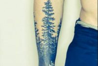 Golden Watch Men Show Lower Sleeve Simple Forest Tree Tattoo with sizing 1440 X 1440