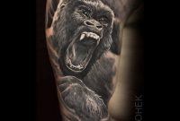 Gorilla Realistic Tattoo Silverbackink Killerink intended for proportions 1080 X 1080