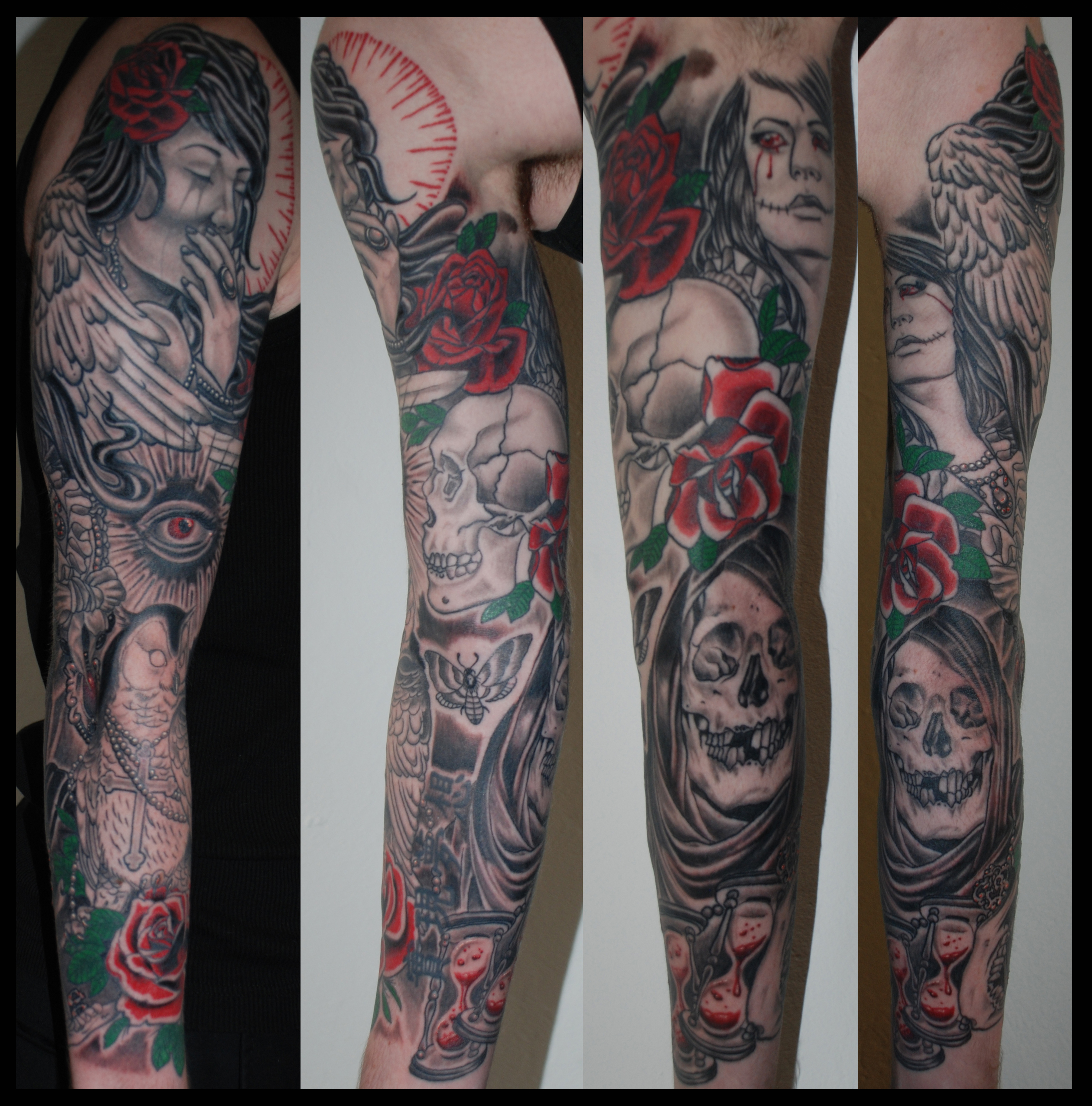 Gothic Tattoo On Sleeve regarding size 3463 X 3508