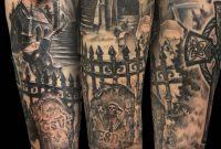 Graveyard Tombstone Sleeve Tattoo Jackie Rabbit Tattoo throughout dimensions 1024 X 1280