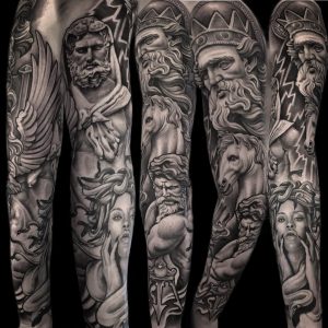 Greek Mythology Sleeve Done Me Anja Ferencic Forever Yours Tattoo inside proportions 1080 X 1080