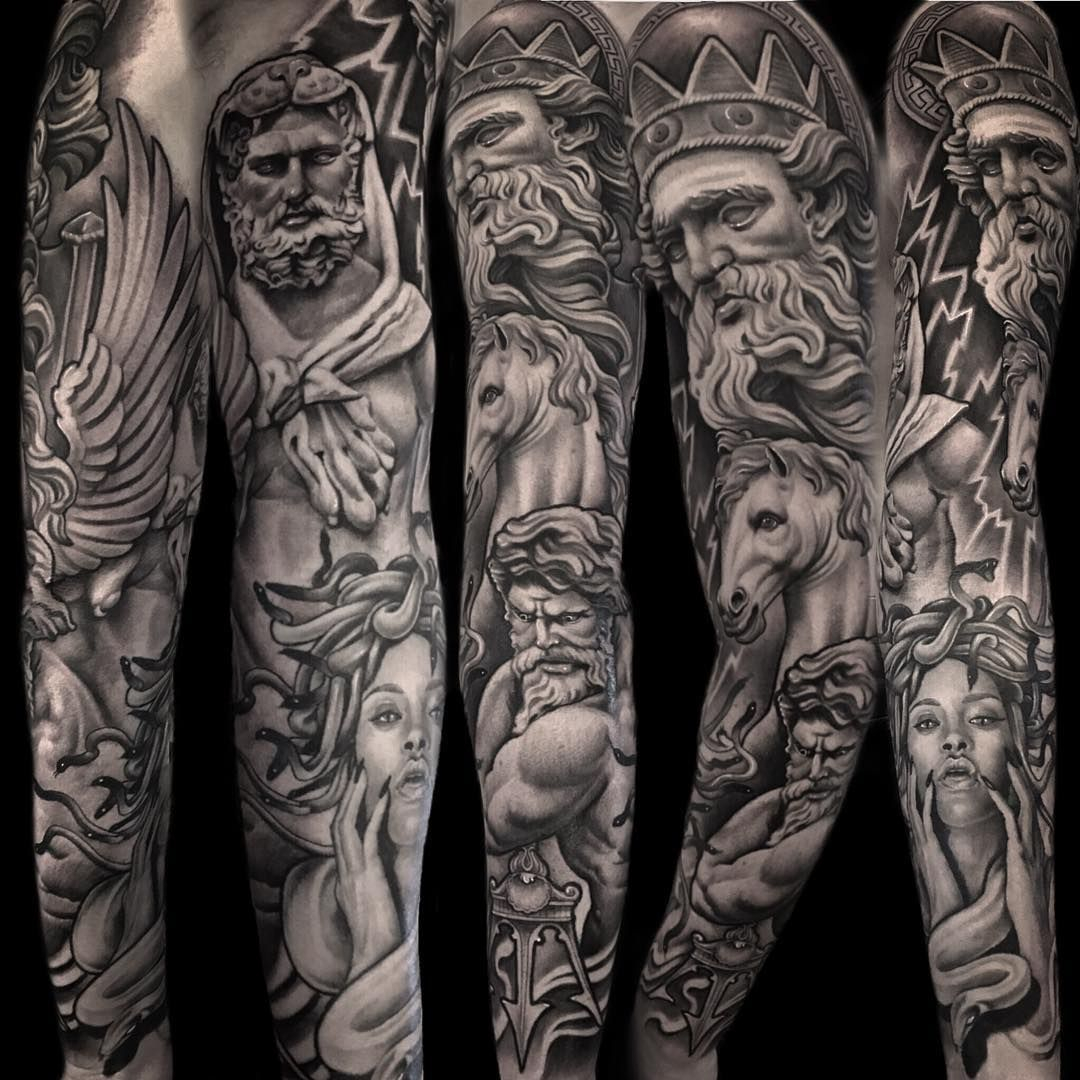 Greek Mythology Sleeve Done Me Anja Ferencic Forever Yours Tattoo with regard to dimensions 1080 X 1080