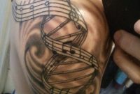 Grey Music Of Science Tattoo On Right Half Sleeve inside proportions 1280 X 1707