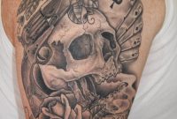 Gun N Skull Horror Tattoo Design Tattoo Ideas with regard to proportions 900 X 1350