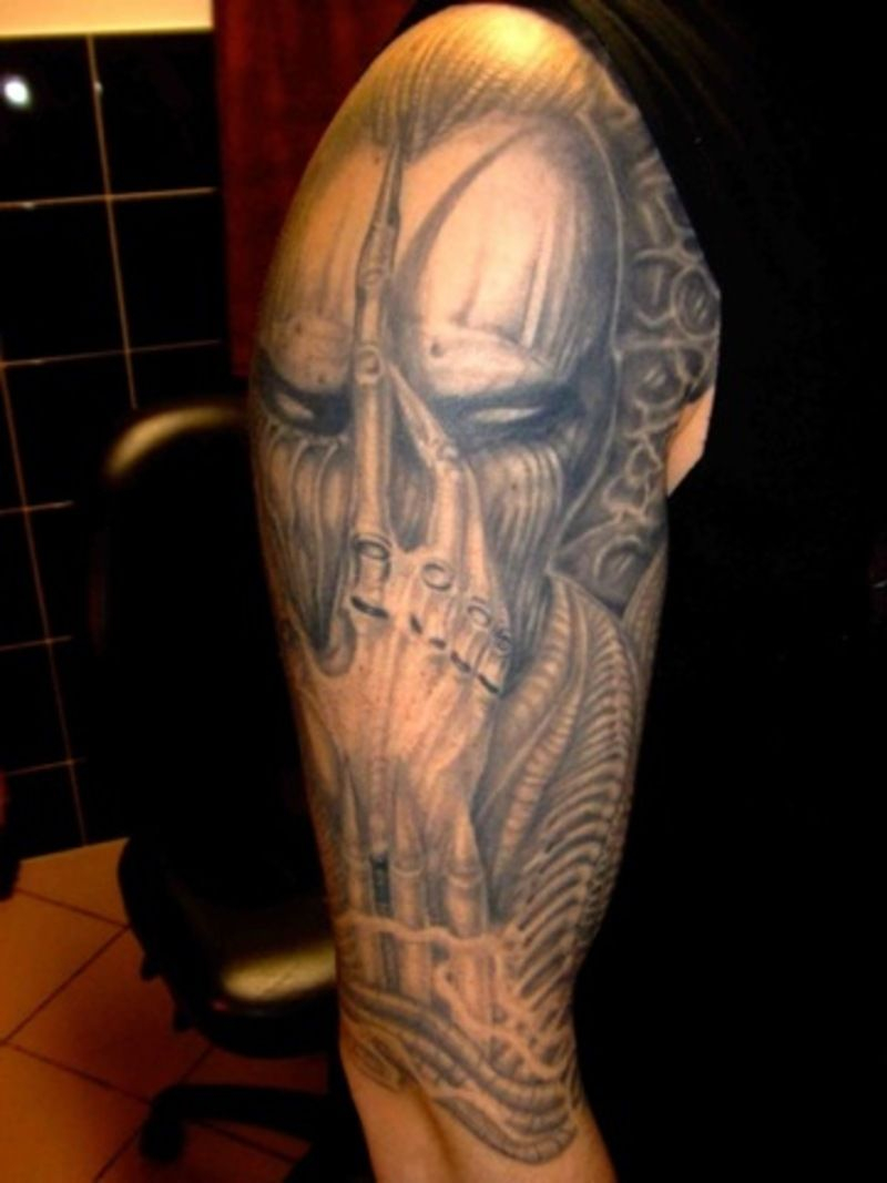 Half Sleeve Alien Tattoo Design For Men Full And Half Sleeve in sizing 800 X 1067