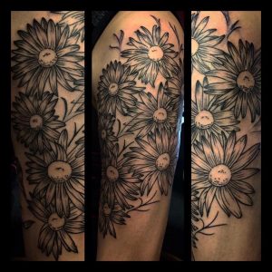 Half Sleeve Daisy Flower Tattoo Done Spike Yelp within dimensions 1000 X 1000