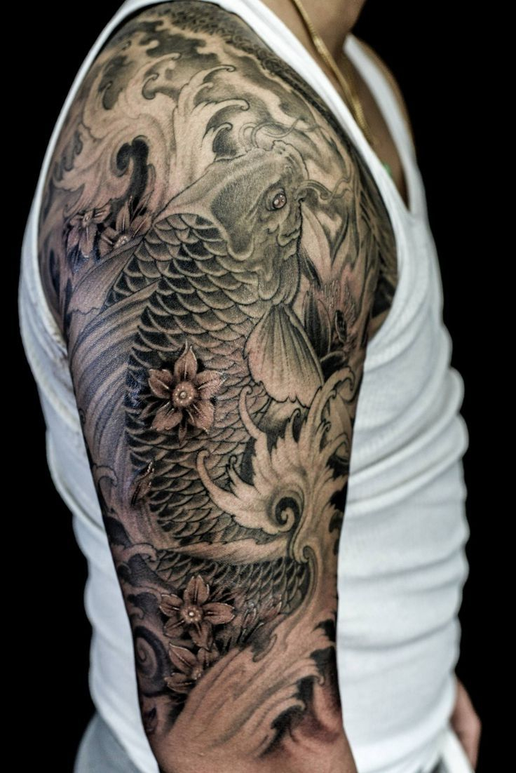 Half Sleeve Koi Fish Tattoo Designs Best Tattoo Design Tattoos with measurements 736 X 1102