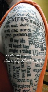 Half Sleeve Of Words Phrases Tattoo Heather Ruinmans Ruin inside measurements 1024 X 1952