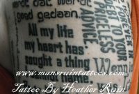 Half Sleeve Of Words Phrases Tattoo Heather Ruinmans Ruin inside measurements 1024 X 1952
