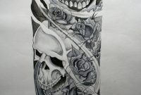 Half Sleeve Tattoo Drawings More Rose Sleeve Tattoos Skull Tattoo intended for measurements 736 X 1069