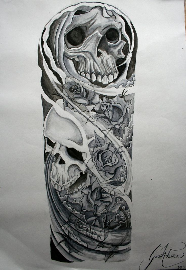 Half Sleeve Tattoo Drawings More Rose Sleeve Tattoos Skull Tattoo with regard to sizing 736 X 1069