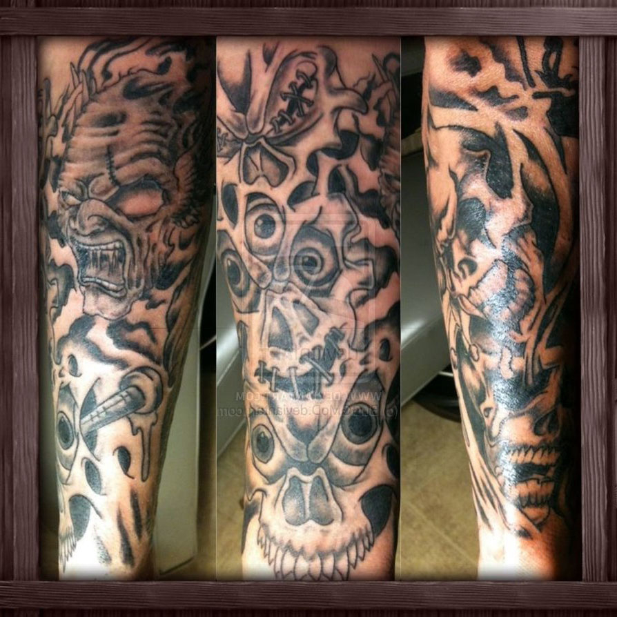 Half Sleeve Tattoos For Men Black And Grey Cool Tattoos Bonbaden pertaining to dimensions 894 X 894