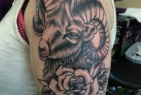 Head Of A Ram Which Is A Symbol Of Strength Half Sleeve Aries Tattoo regarding sizing 1080 X 1080