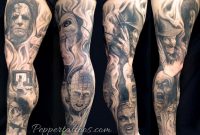 Horror Movie Leg Sleeve Pepper Tattoonow with regard to proportions 1144 X 800