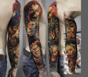 Httptattooideas247clown Clown Sleeve Clown Horror regarding measurements 950 X 832