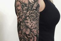 Image Result For Black And Grey Floral Half Sleeve Tattoos Tattoos with measurements 736 X 1309