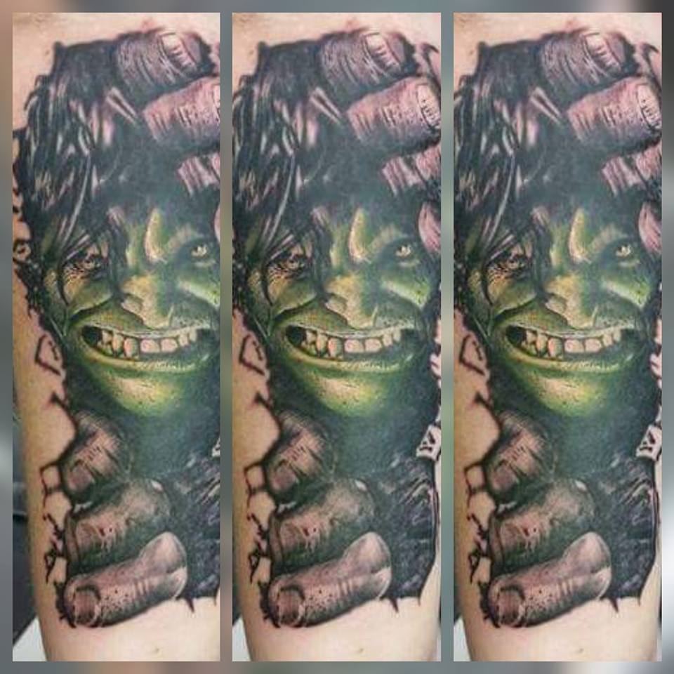 Incredible Hulk Marvel Tattoo Underground Tattoo Piercing Studio pertaining to size 960 X 960
