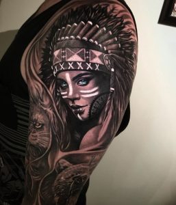 Indian Girl Portrait Best Tattoo Design Ideas intended for sizing 1050 X 1225