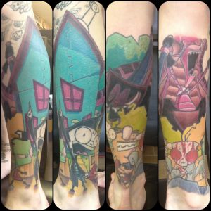 Invader Zim Leg Sleeve Progress Chagotattoos in sizing 2400 X 2400