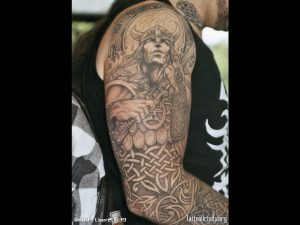 Irish Amazing Celtic Warrior Shoulder Tattoos Men Design Idea For within measurements 1024 X 768