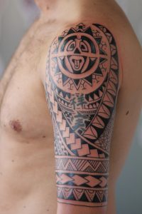 Irish Street Tattoo Polynesian Inspired Half Sleeve Irish St Tattoo pertaining to dimensions 3456 X 5184