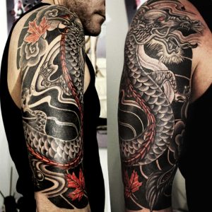 Japanese Dragon Half Sleeve Cover Up Tattoo Ass Tattoos regarding measurements 1024 X 1024